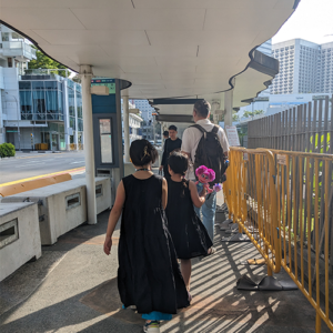子連れシンガポール移動バス（バス停）