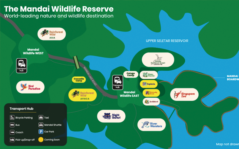 シンガポール動物園 子連れ（マンダイ全体マップ）